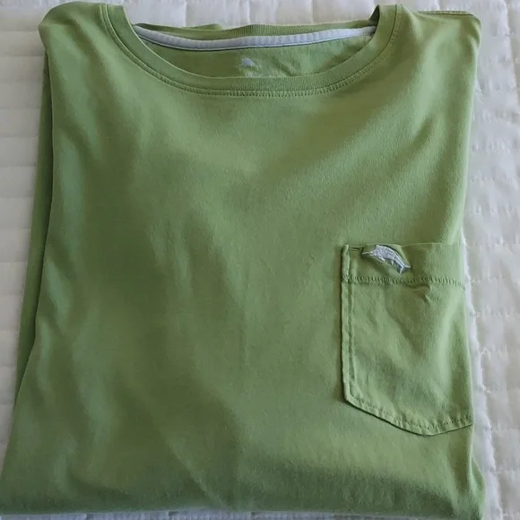 Tommy Bahama Men's Long-Sleeve Crewneck Pocket Shirt - Light Green - Picture 11 of 13